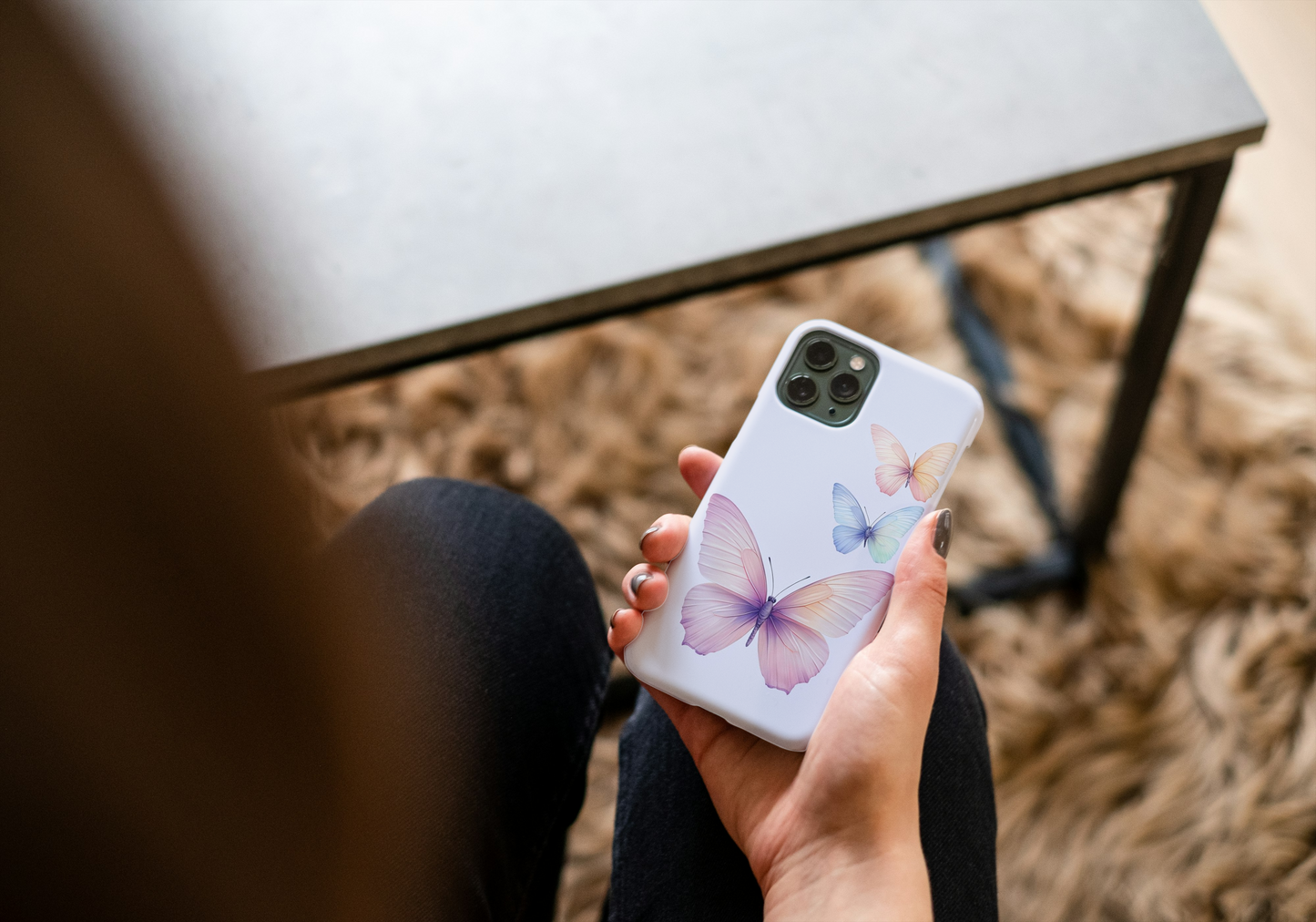 Butterfly Impact-Resistant Phone Case - Elegant, Durable, Perfect for Nature Lovers