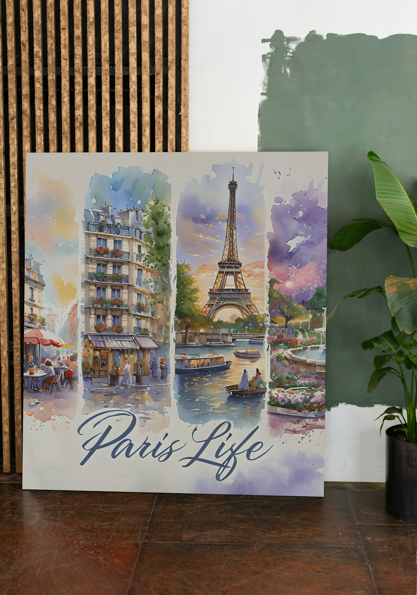 Paris Life Canvas Art - Beautiful Stretched Wall Decor for Home & Office