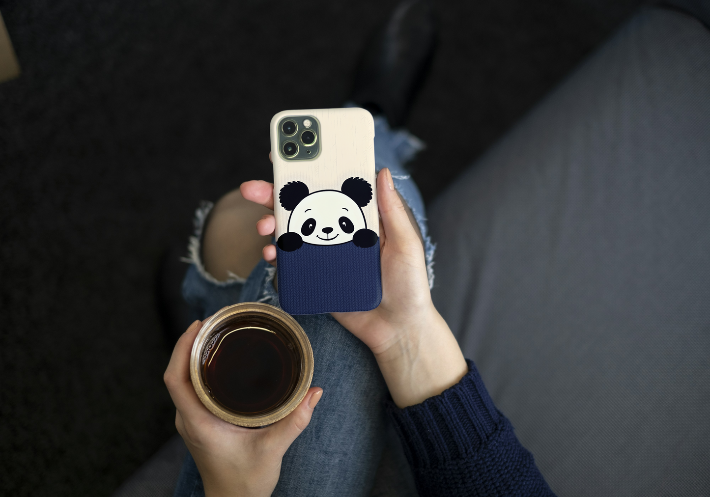 Cute Panda Magnetic Tough Case for iPhone