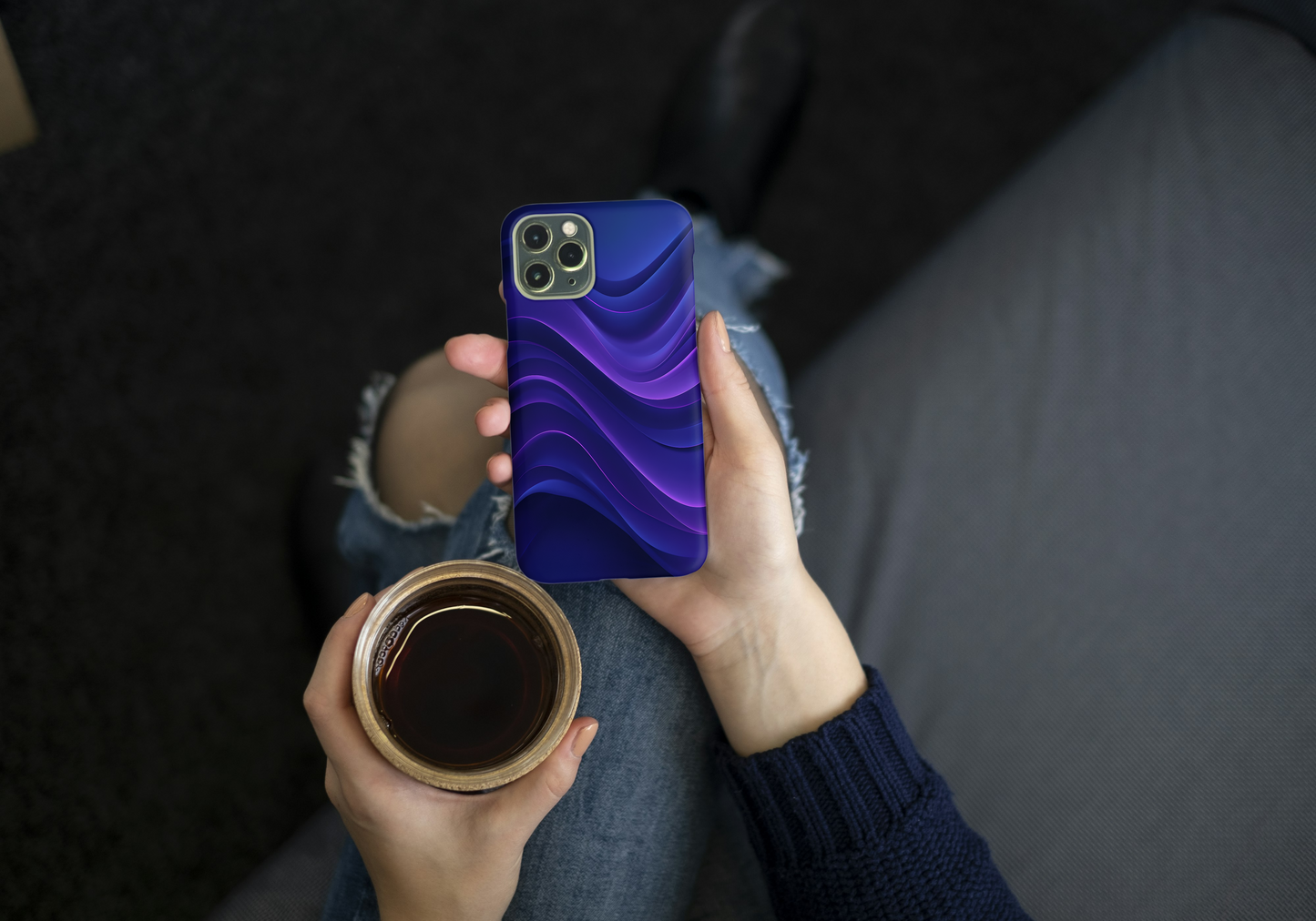 Vibrant Wave Design - Stylish Magnetic Tough Cases