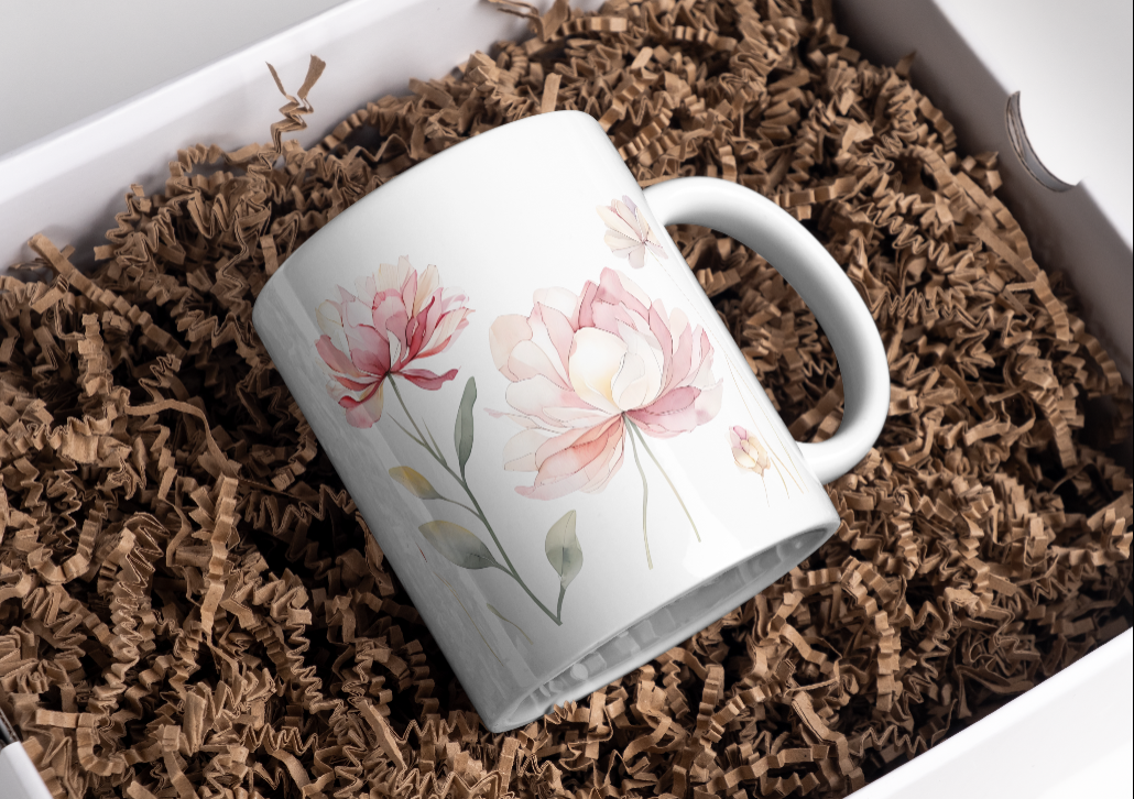 Floral Accent Mugs