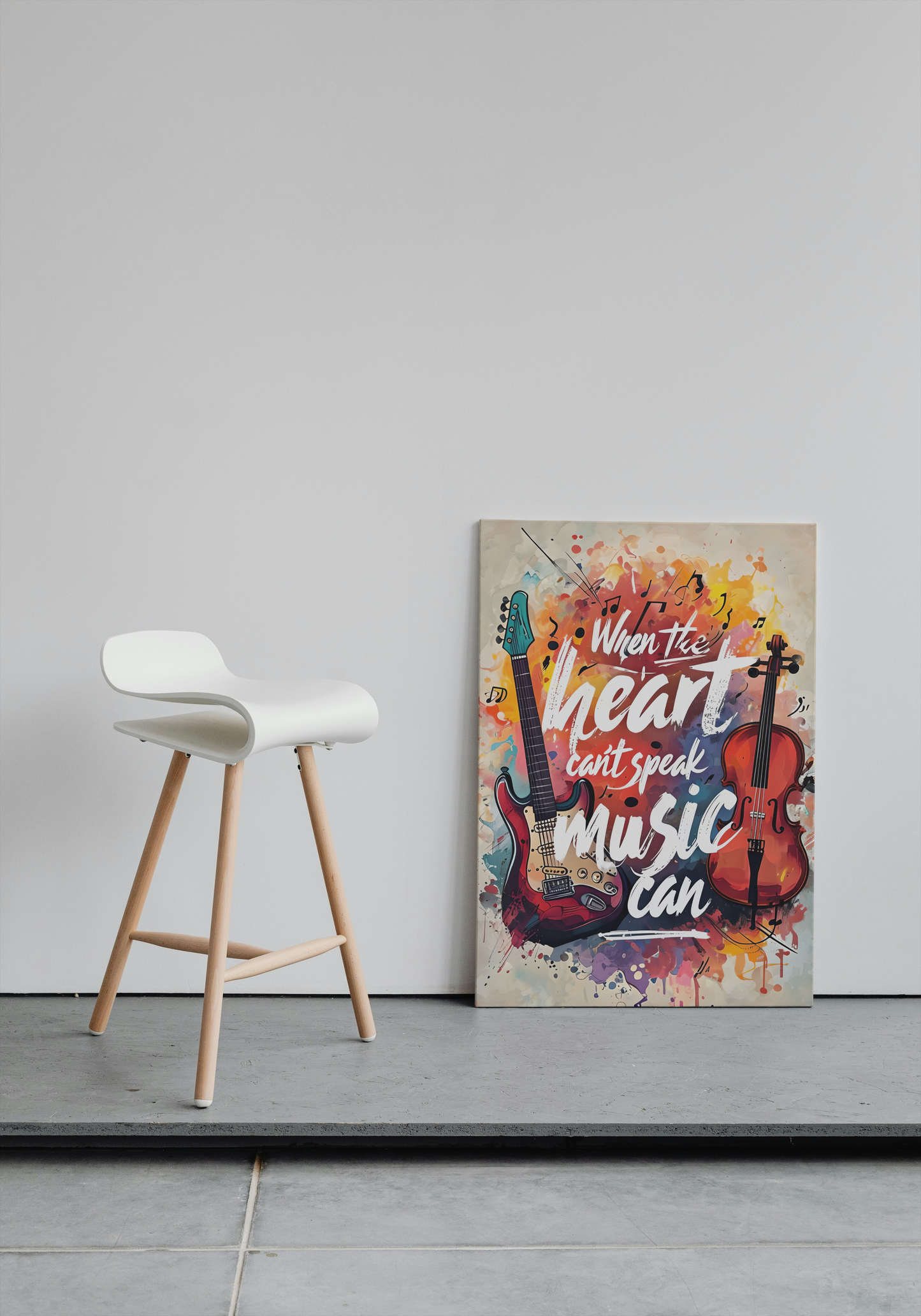When the Heart Can't Speak, Music Can' - Canvas Print