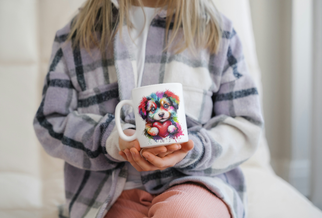Cute and Colorful Puppy Ceramic Mug