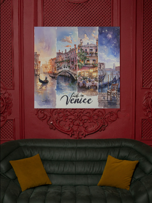 Venice Life Canvas Art Print