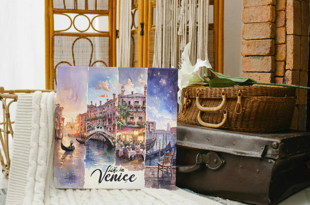 Venice Life Canvas Art Print