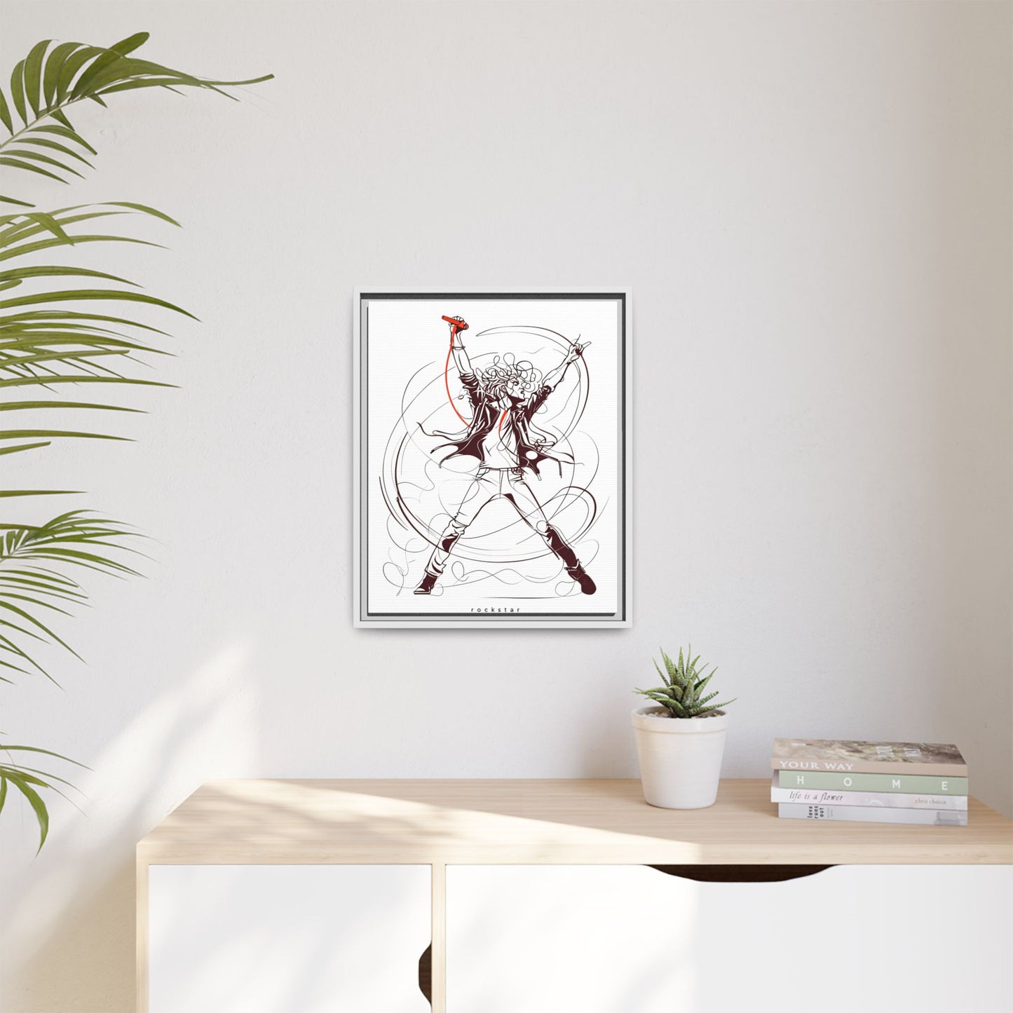 Minimalist Design a Rockstar, Matte Frame Print