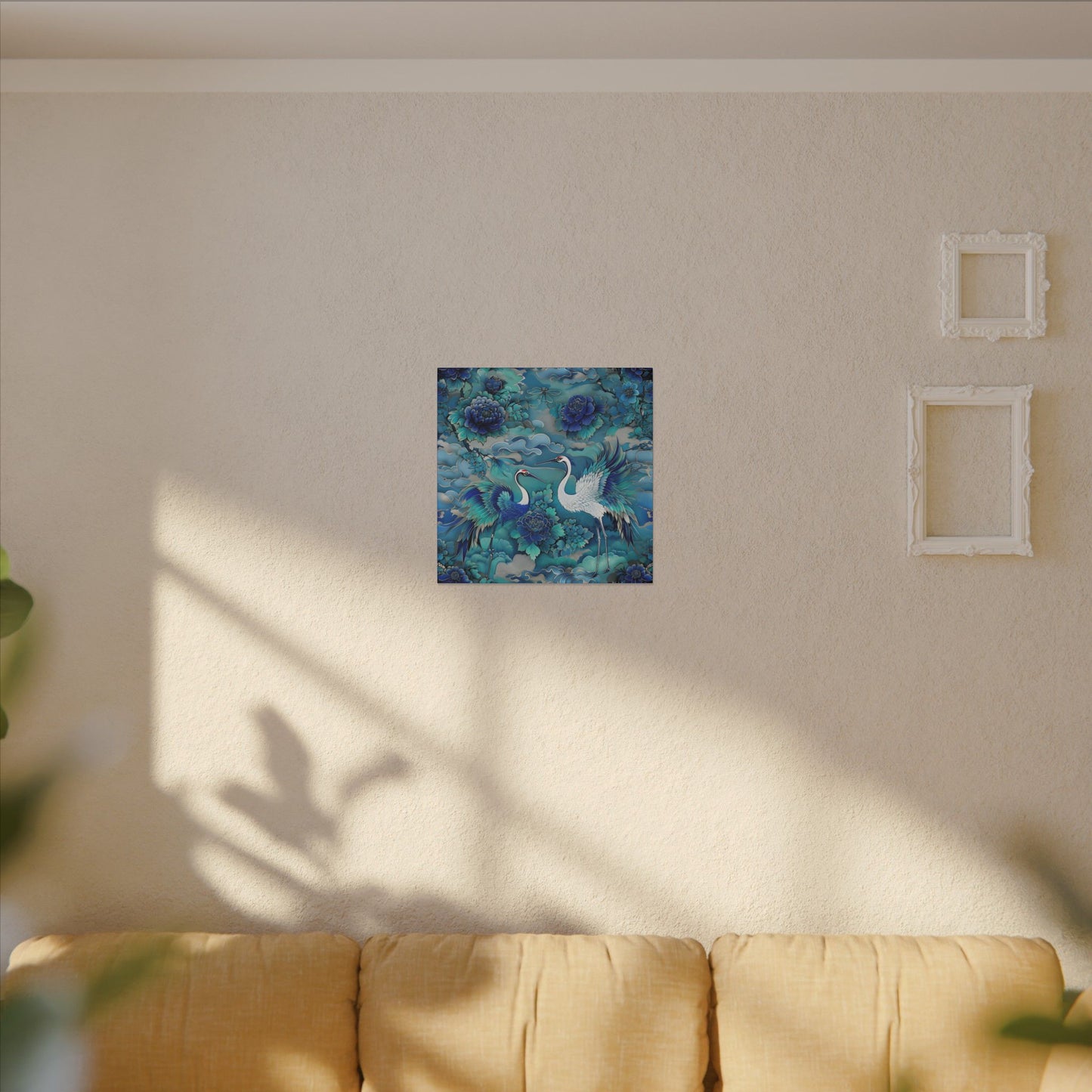 Serene Crane Art Canvas Print