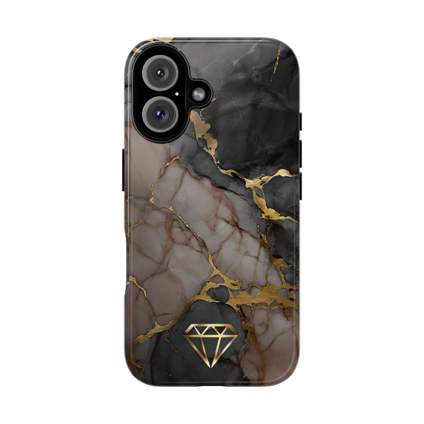 Elegant Marble Phone Case with Gold Accent