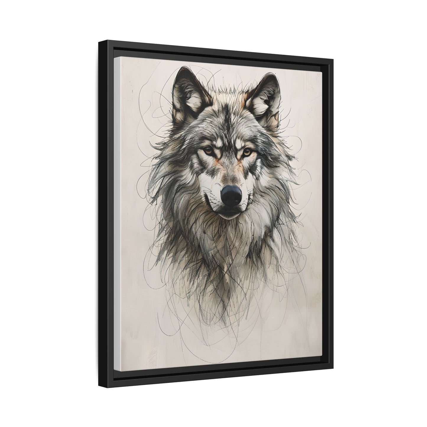 Wolf Art Print, Framed Wolf Canvas.