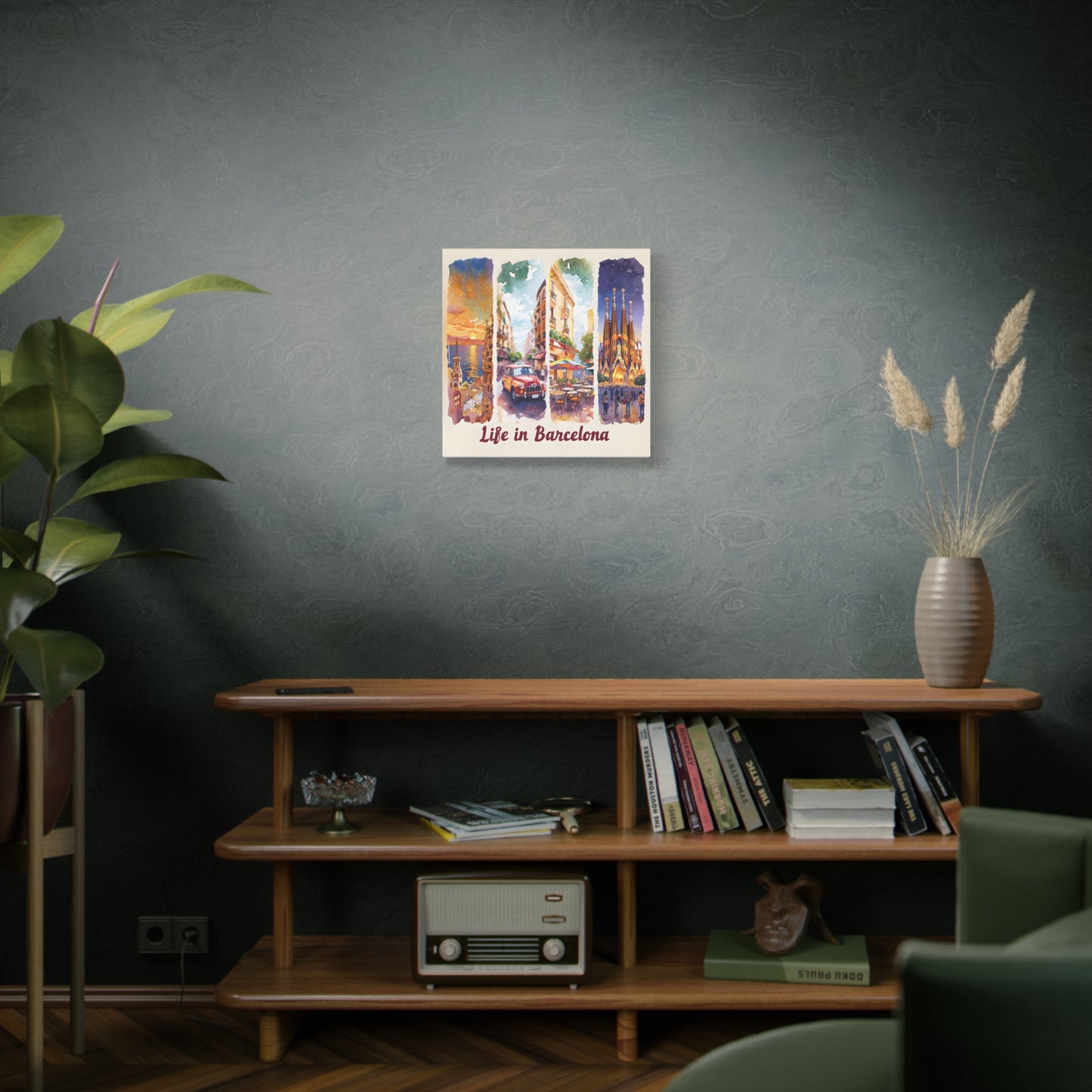 Life in Barcelona Canvas Wall Art Print