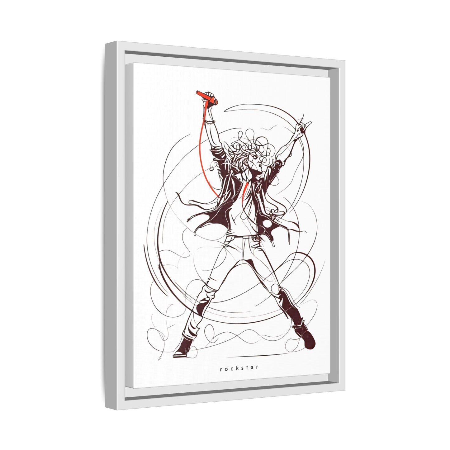 Minimalist Design a Rockstar, Matte Frame Print