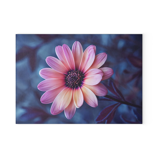Floral Glass Cutting Board – Elegant Kitchen Decor for Home Chefs