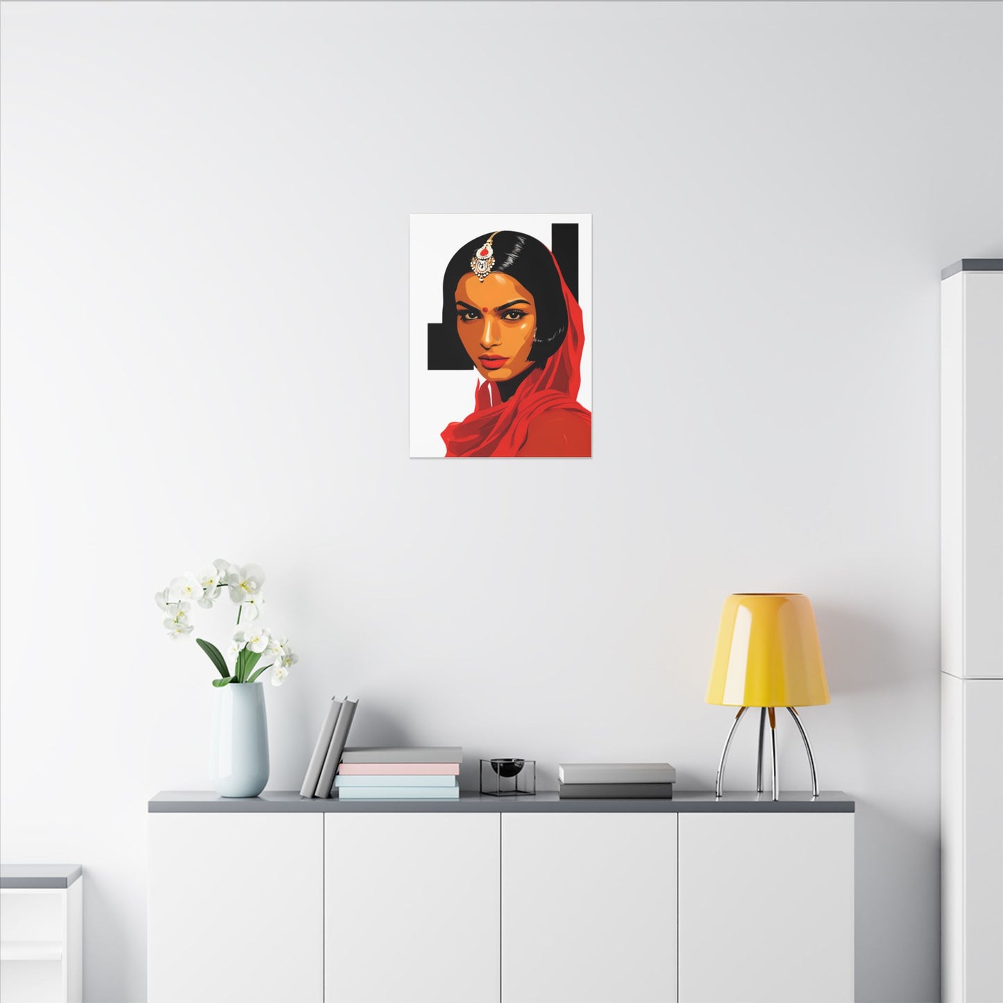 Bold Cultural Art Canvas Print, Indian Origin Art