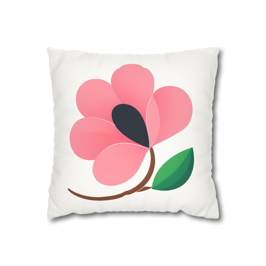 Floral Faux Suede Pillowcase - Chic Home Decor for Spring & Every Occasion