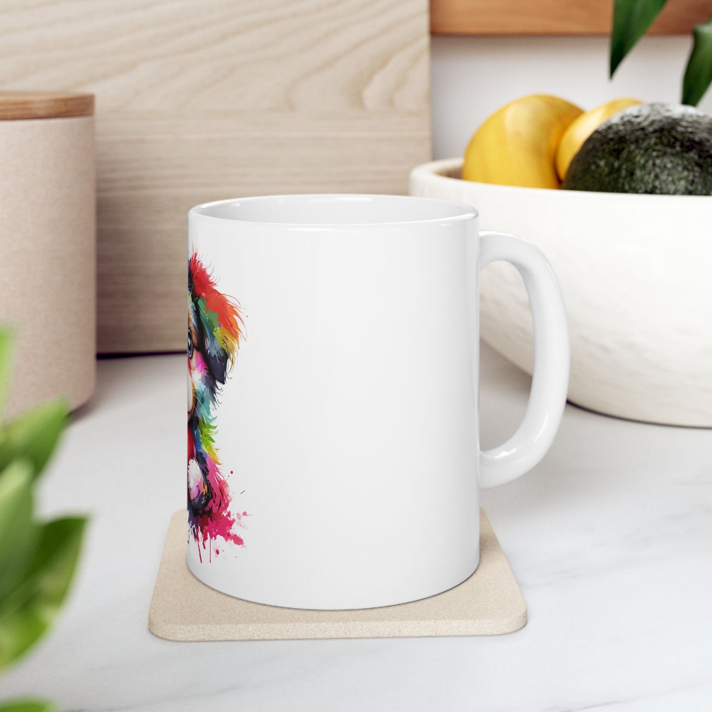 Cute and Colorful Puppy Ceramic Mug