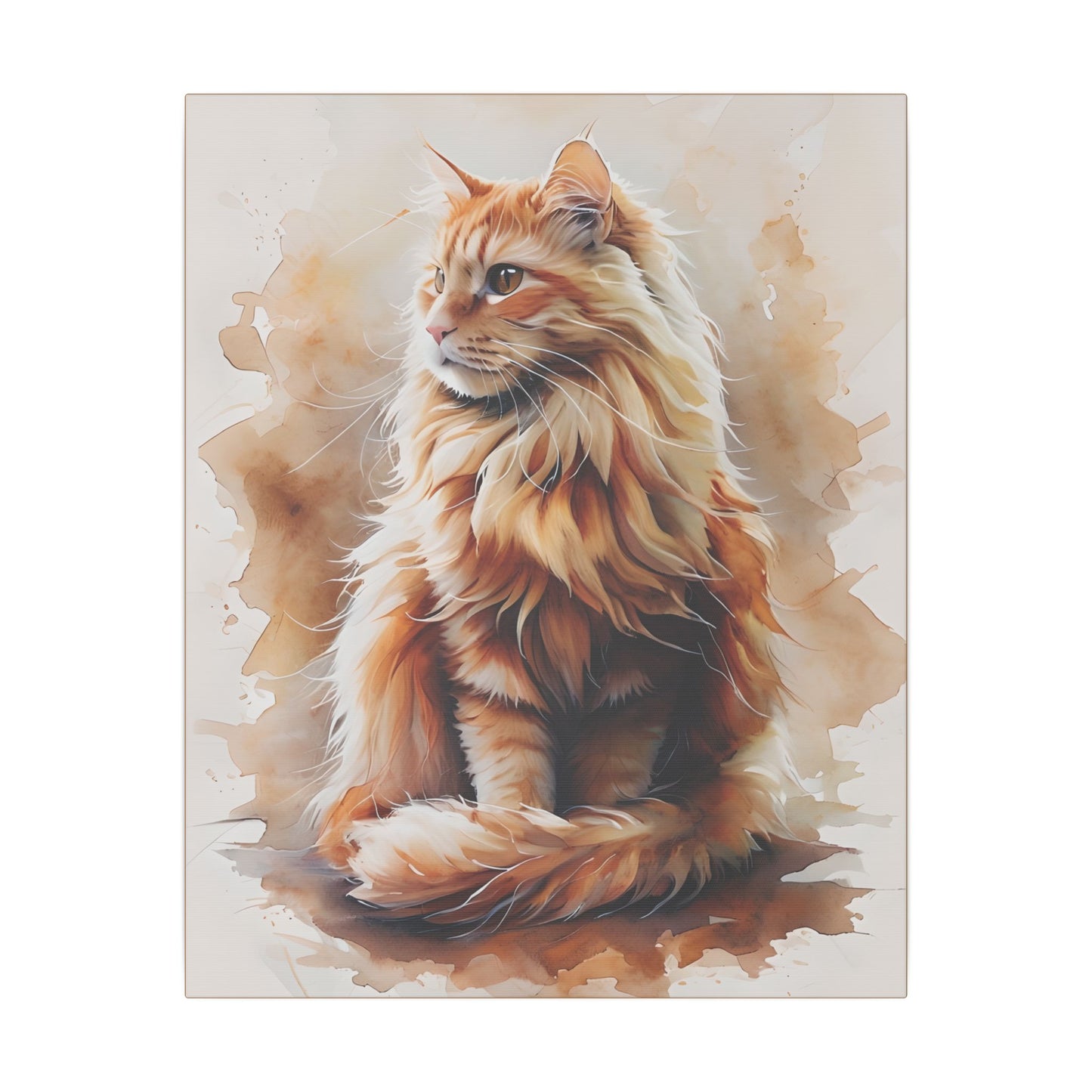 Majestic Cat Canvas Art - Stretched Wall Decor for Cat Lovers