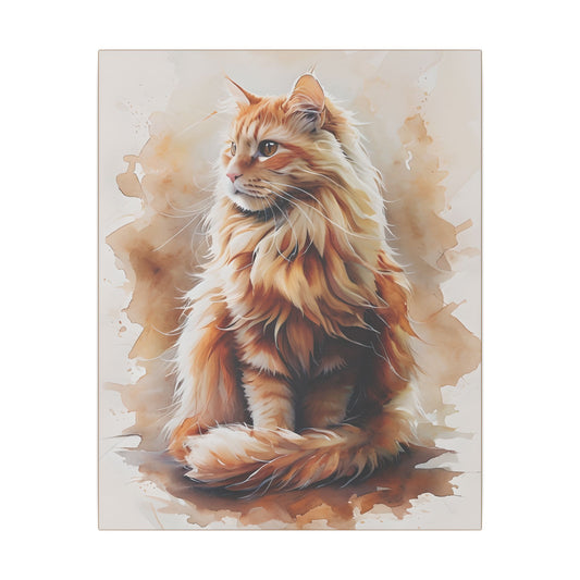 Majestic Cat Canvas Art - Stretched Wall Decor for Cat Lovers