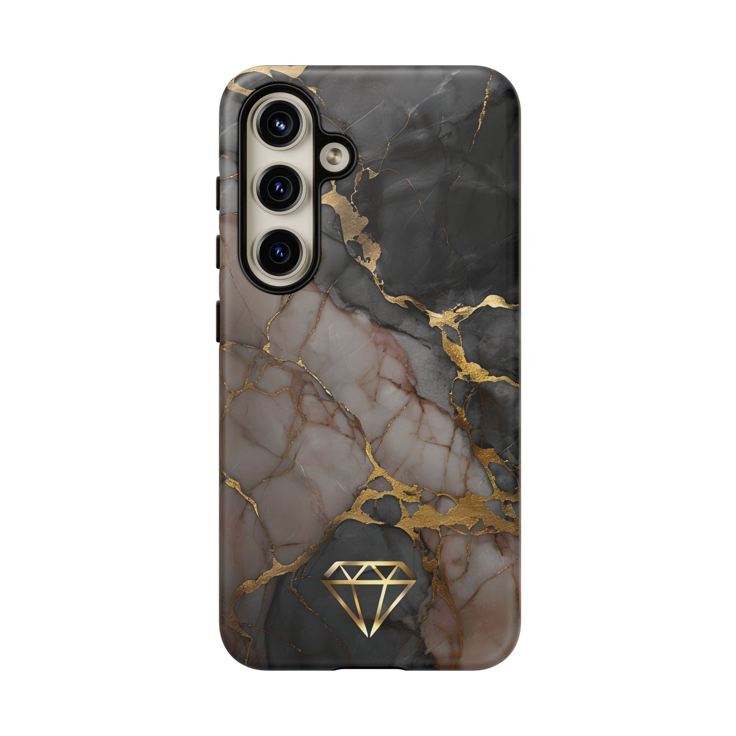 Elegant Marble Phone Case with Gold Accent