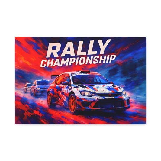 Rally Championship Canvas Wall Art, Racing Print, Car Decor, Gift for Auto Enthusiasts, Sports Artwork
