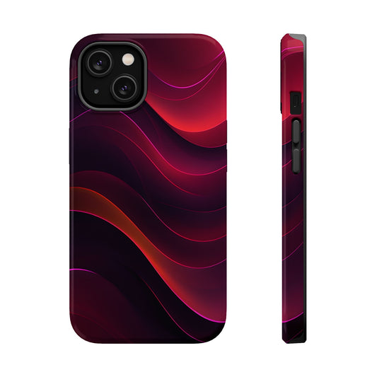 Abstract Wavy Design - Vibrant Magnetic Tough Case for iPhone
