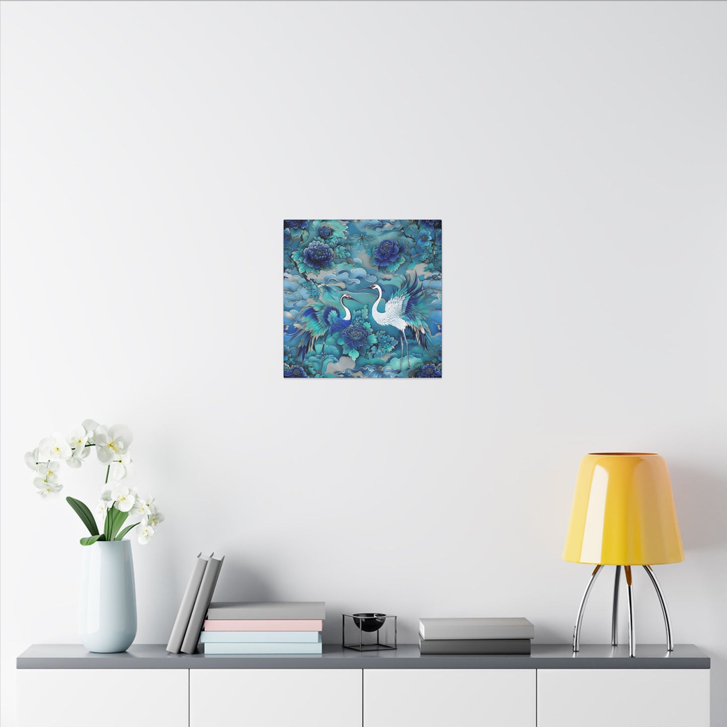Serene Crane Art Canvas Print