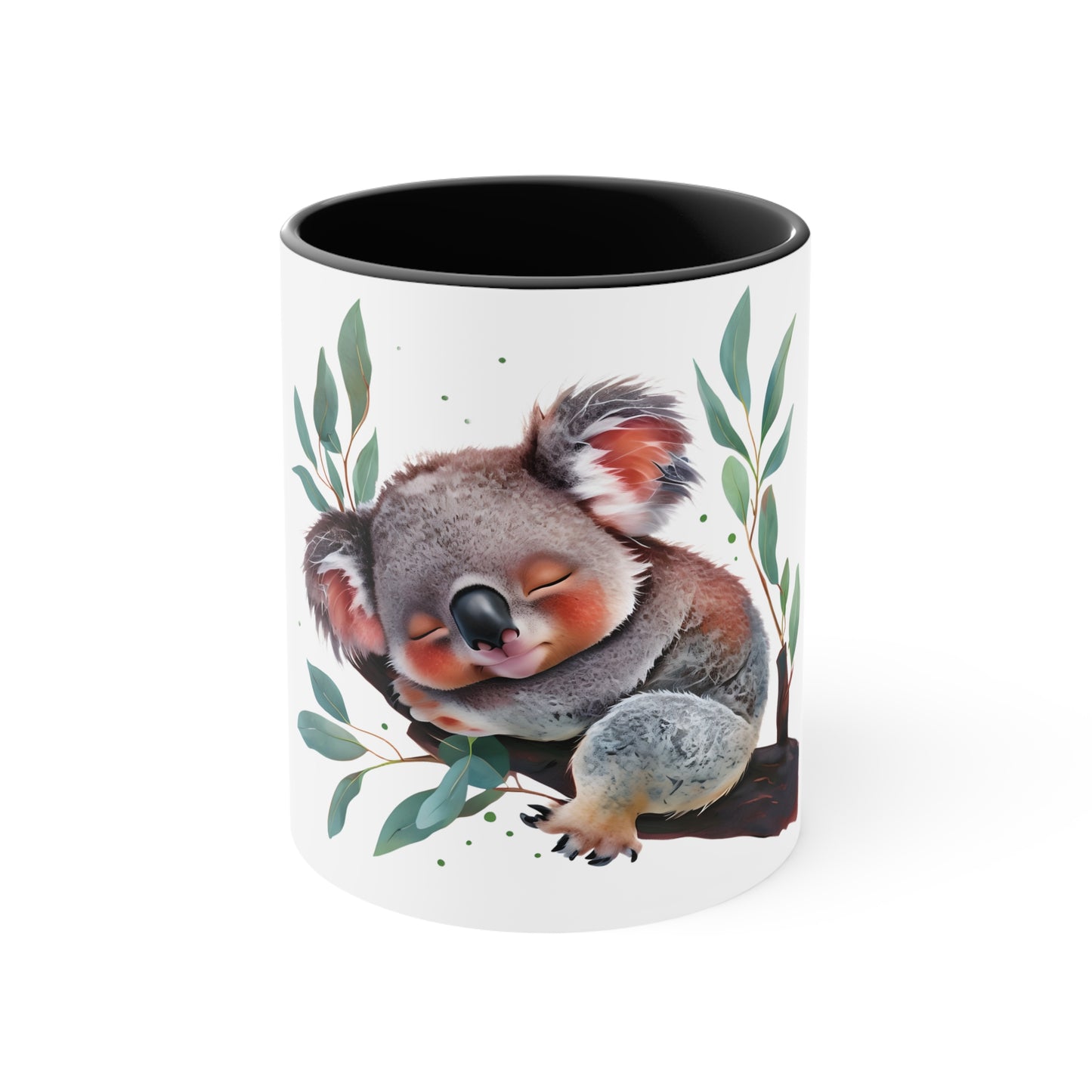 Koala Accent Mug - Cute Animal Coffee Cup, Gift for Nature Lovers, Home Decor, Eco-Friendly Mug, Tea Lover's Cup