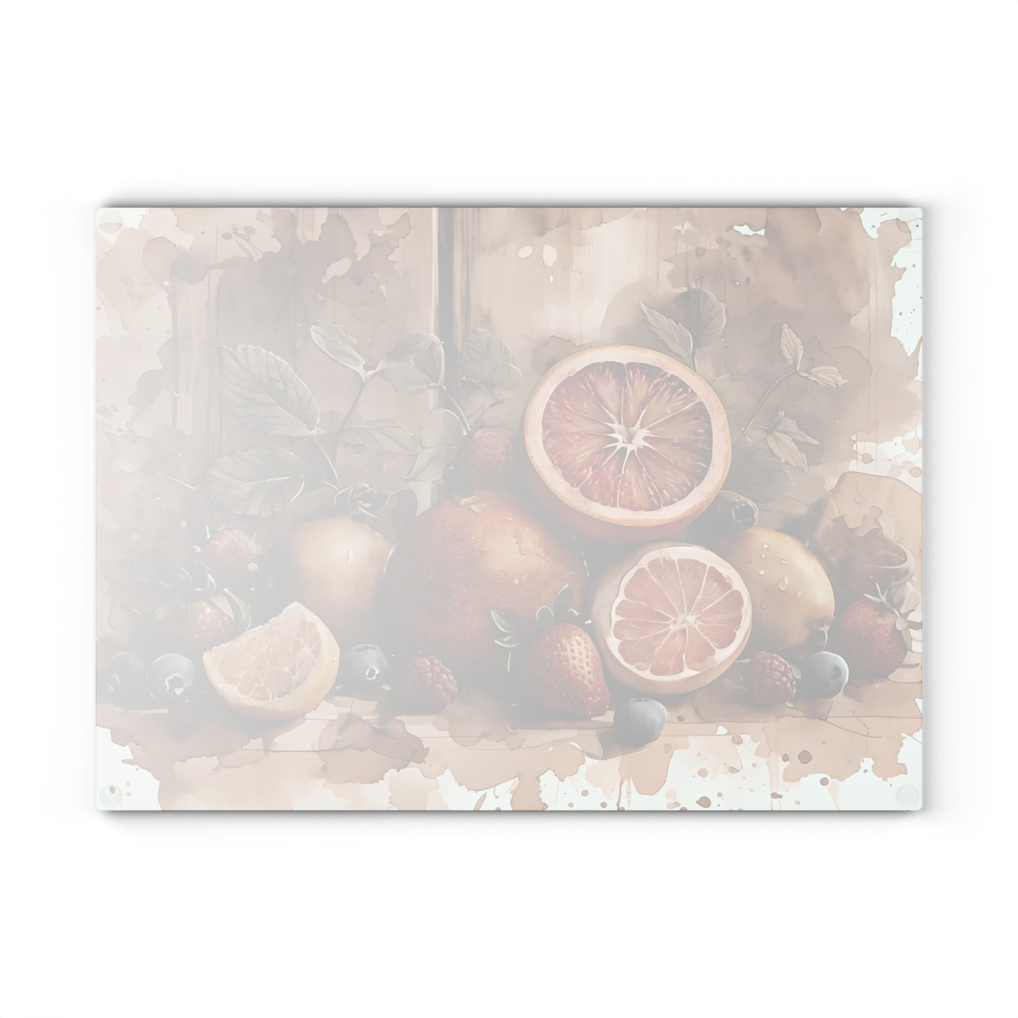 Rustic Fruit Glass Cutting Board