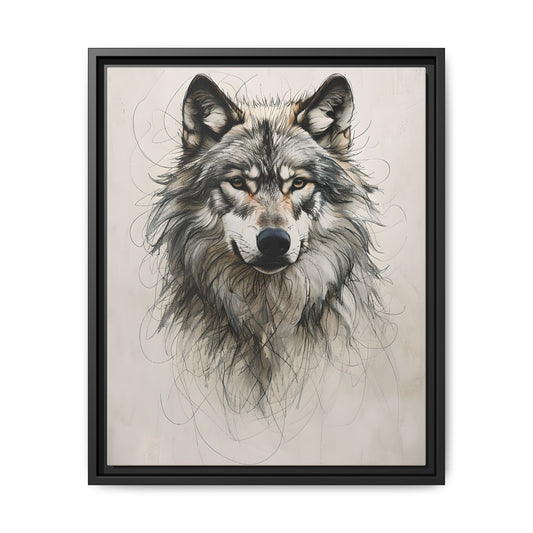 Wolf Art Print, Framed Wolf Canvas.