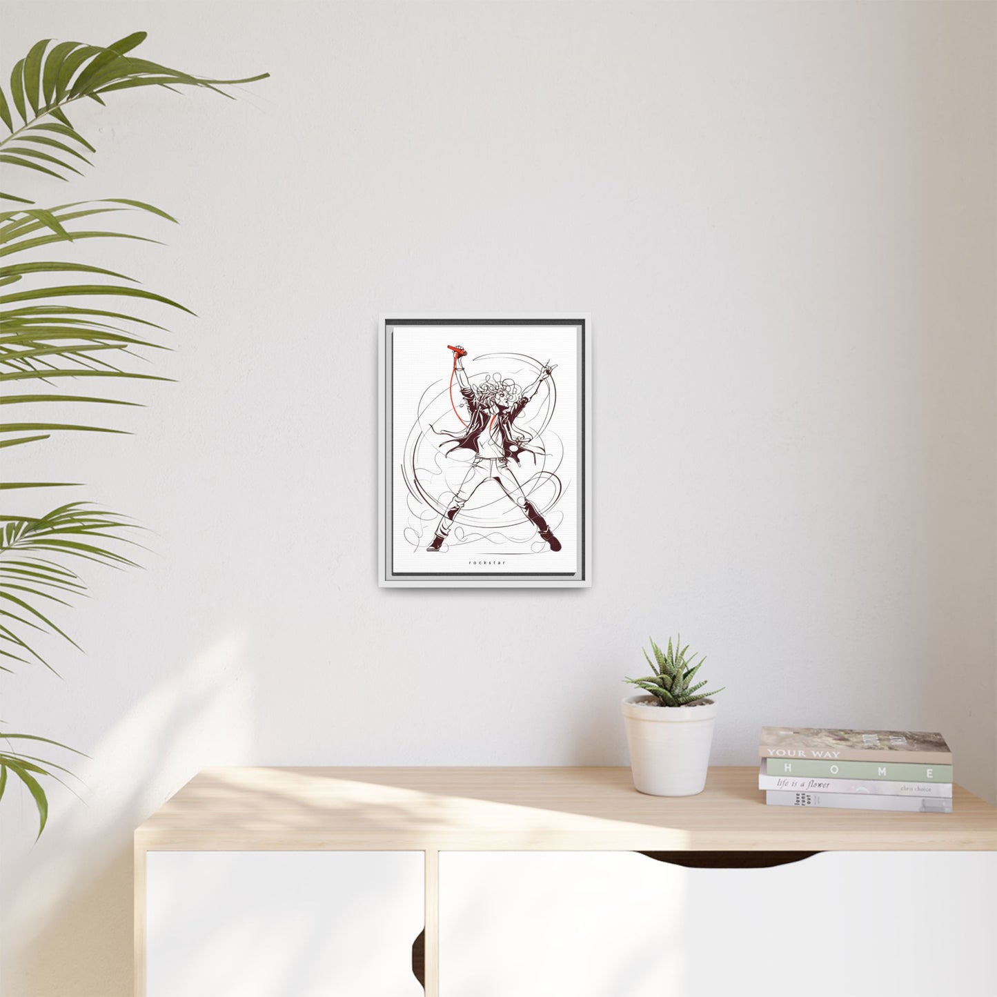 Minimalist Design a Rockstar, Matte Frame Print