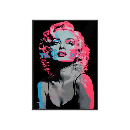 Vintage Glamour of Marilyn Monroe -  Poster with Wooden Frame