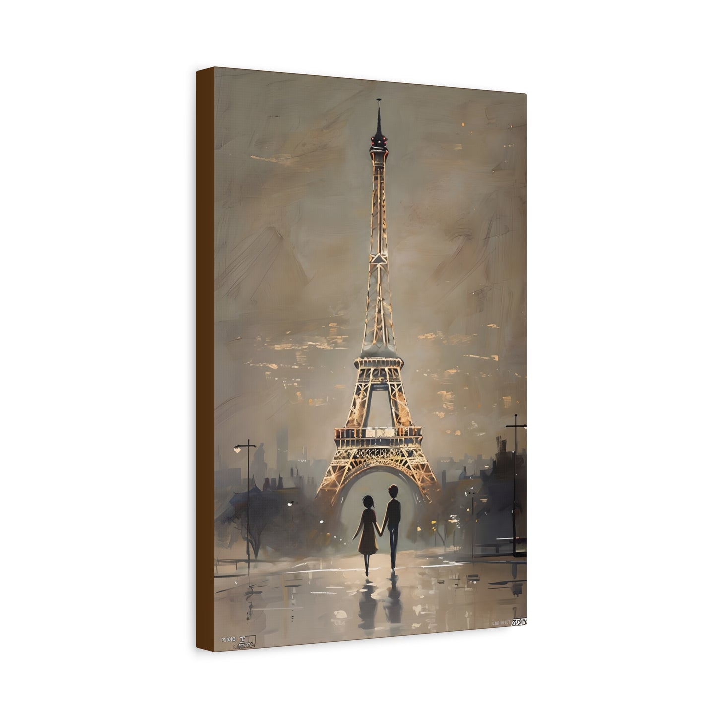 Romantic Evening Stroll Under The Illuminated Eiffel Tower