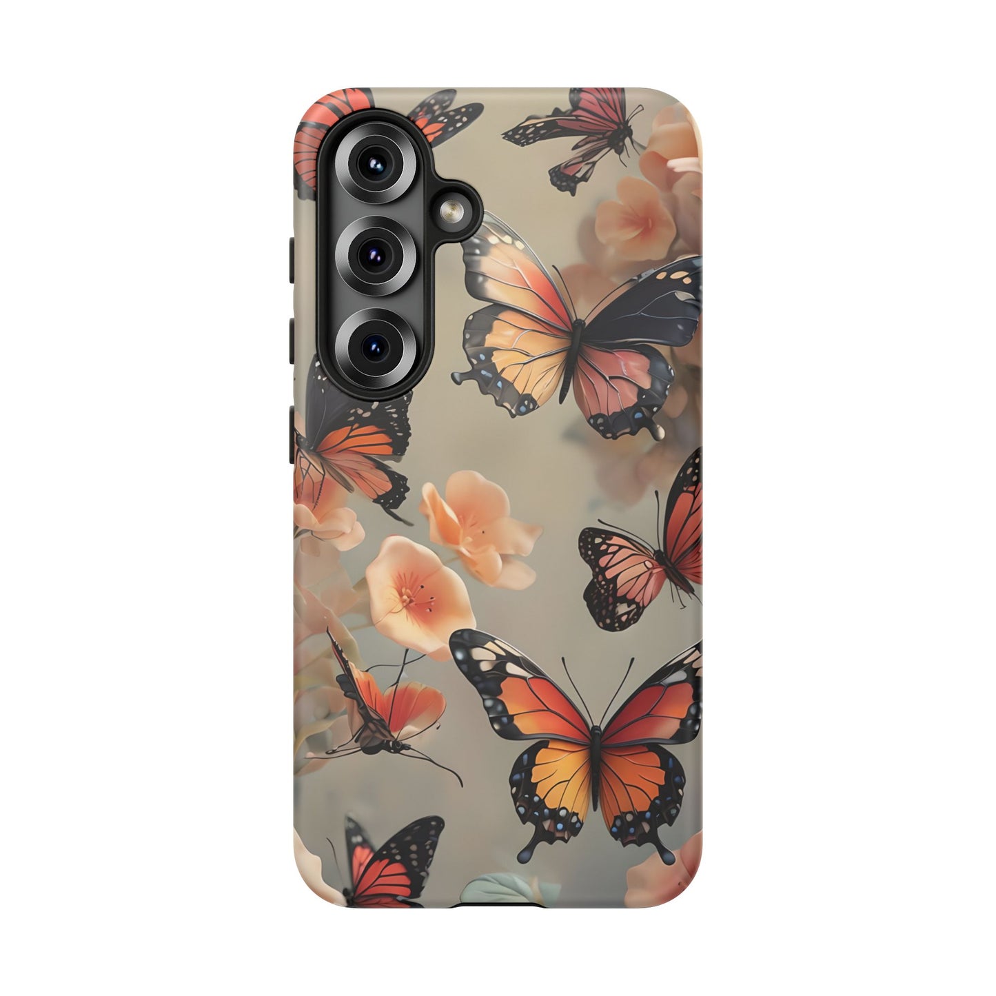 Butterfly Phone Case with Floral Design Print