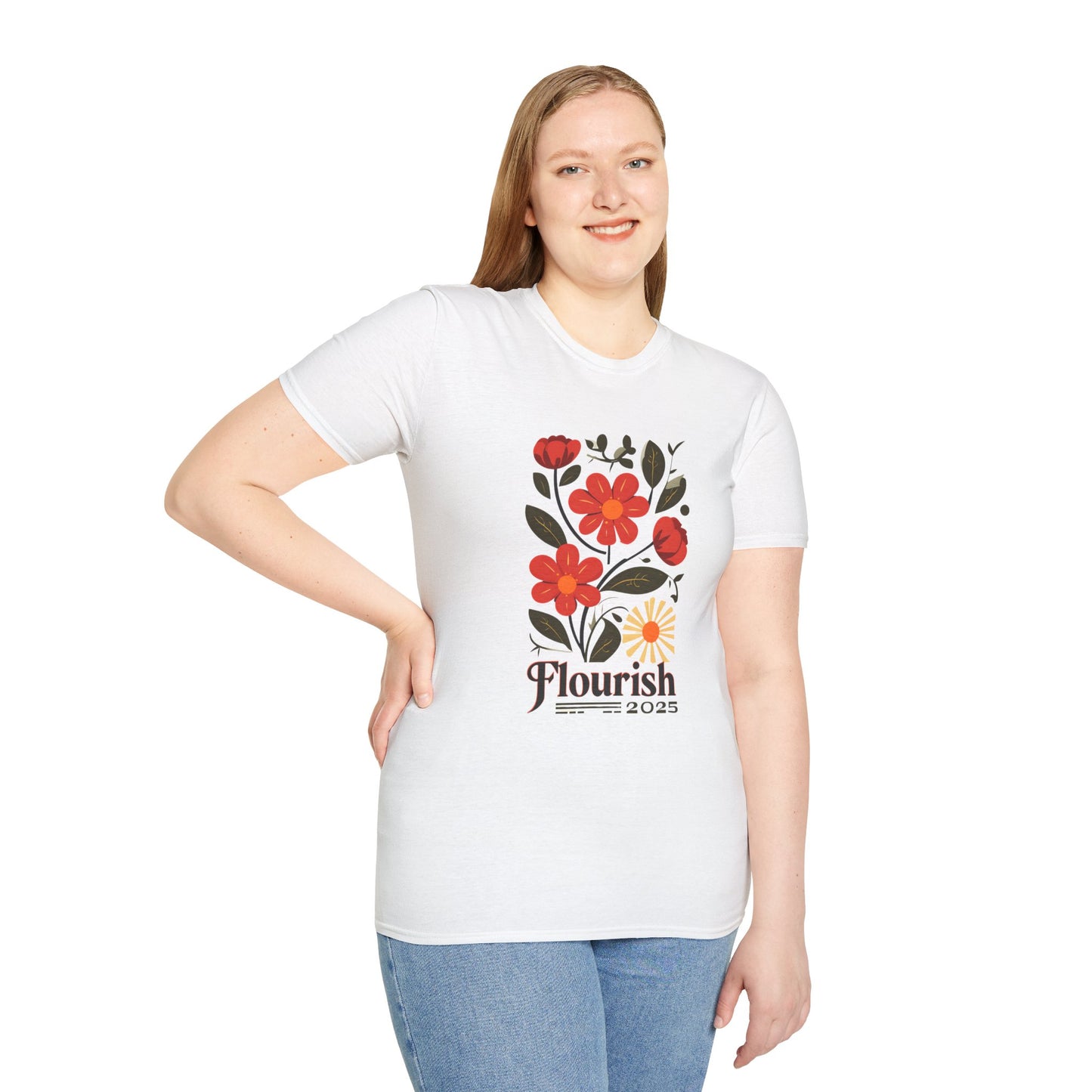 Flourish Floral Unisex Softstyle T-Shirt