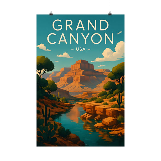 Grand Canyon Matte Vertical Poster - Scenic Wall Art for Adventure Lovers