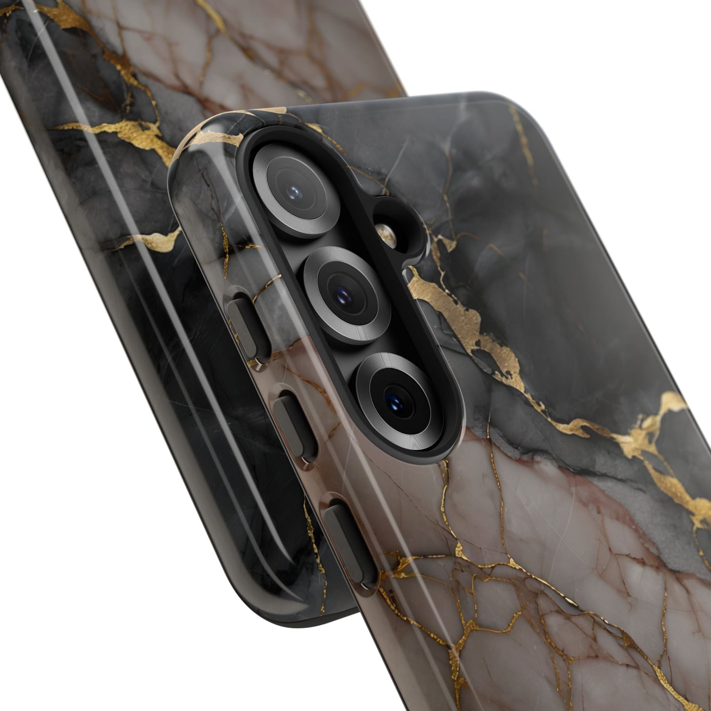 Elegant Marble Phone Case with Gold Accent