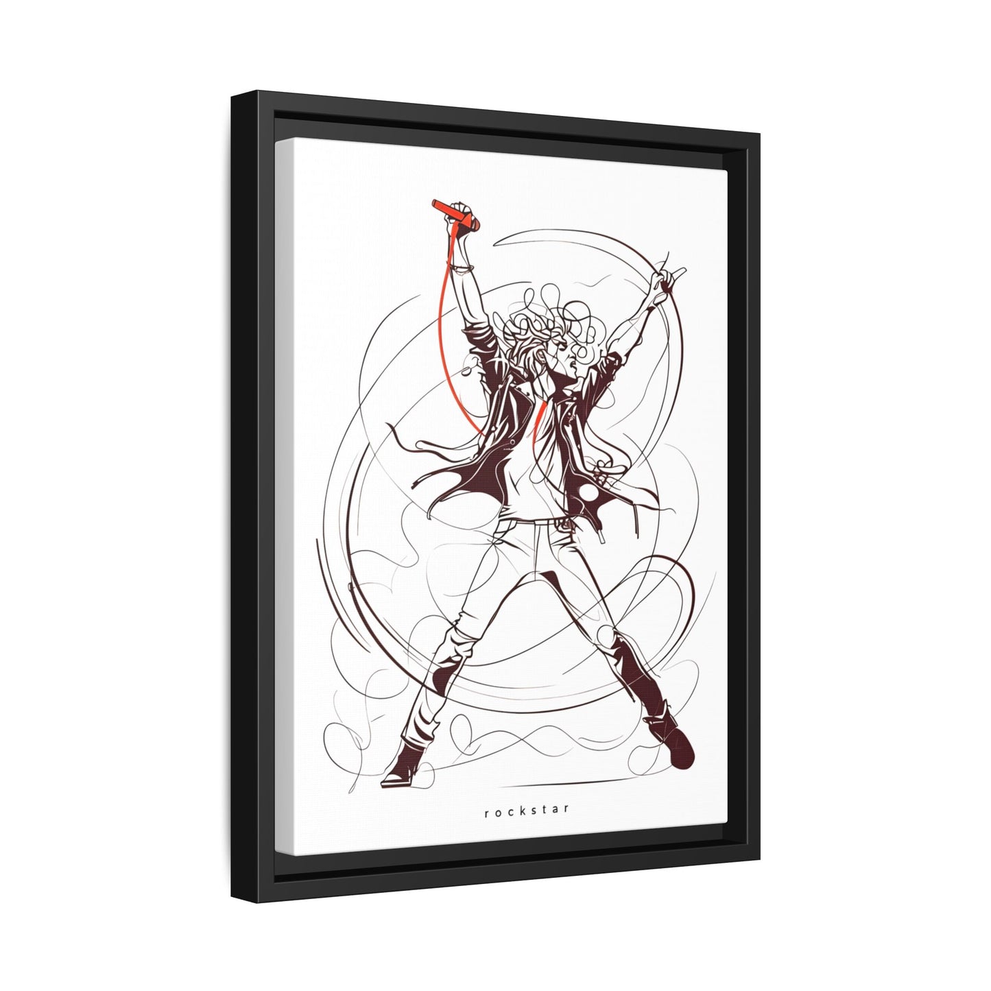 Minimalist Design a Rockstar, Matte Frame Print