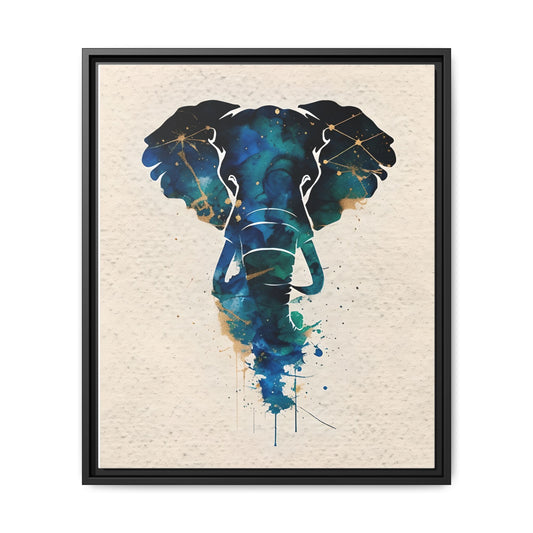 Bohemian Elephant Watercolour Art Print framed Canvas.