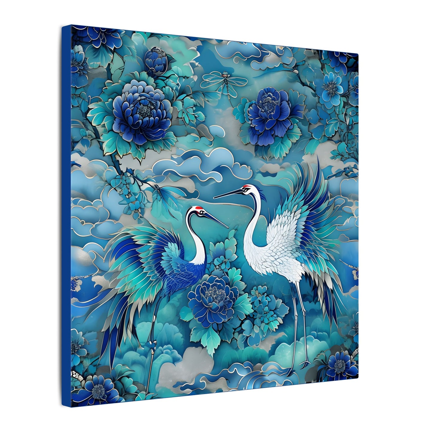 Serene Crane Art Canvas Print