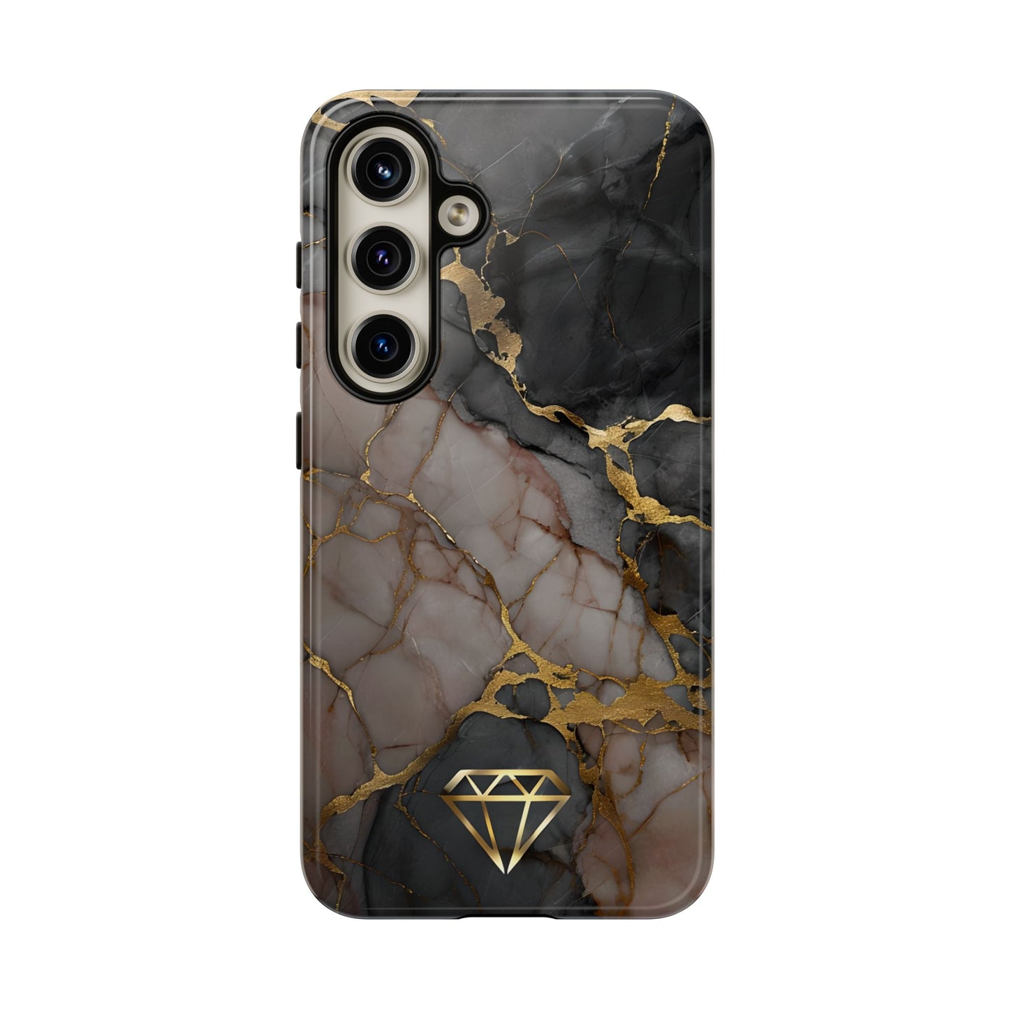 Elegant Marble Phone Case with Gold Accent