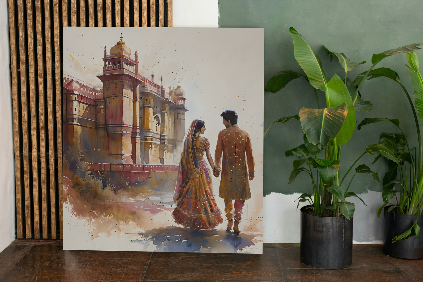 Couple Walking Along the Rajasthan Palaces