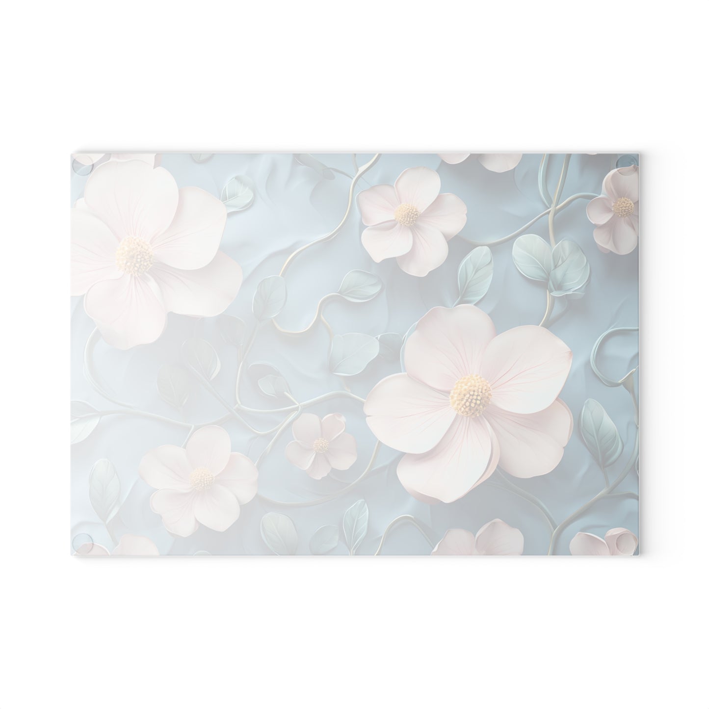Floral Glass Cutting Board