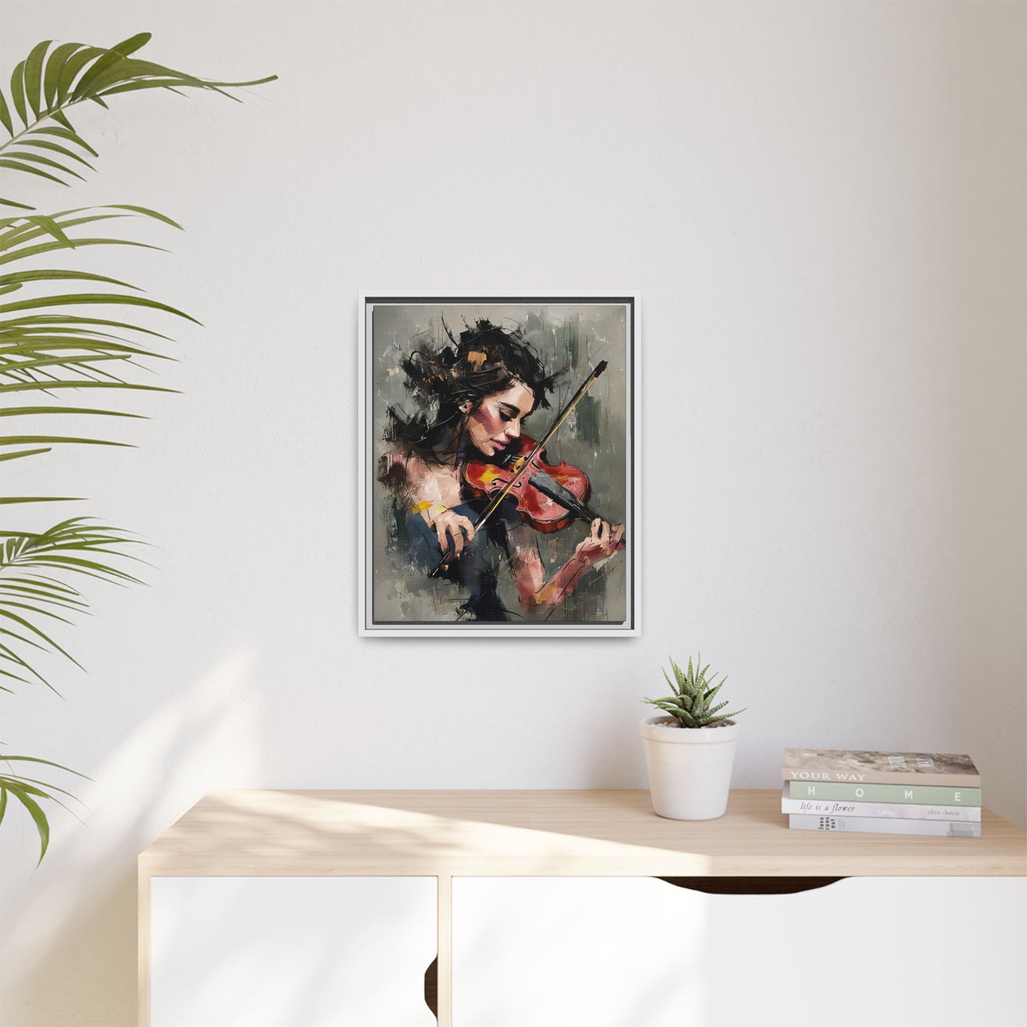 Elegant Violinist Art Print - Framed Canvas for Music Lovers