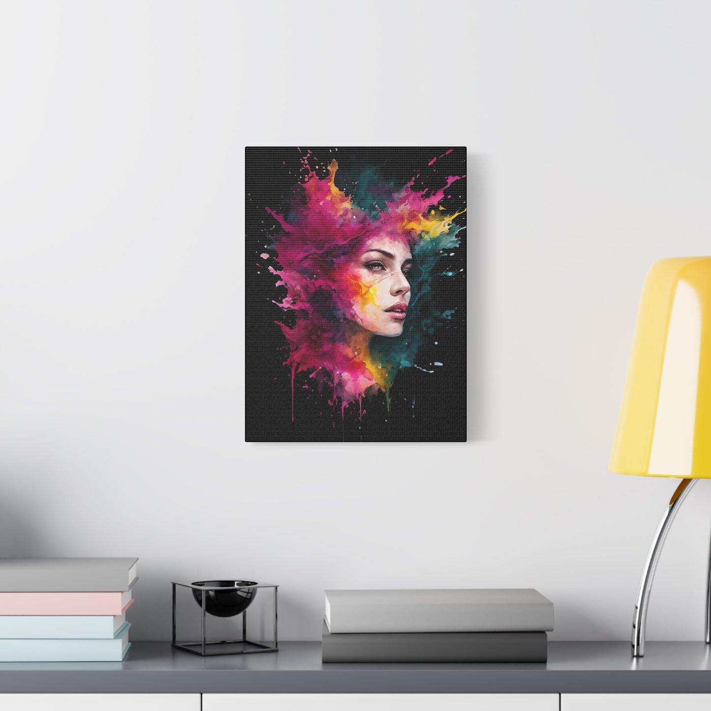 Abstract Splash Face Wall Print
