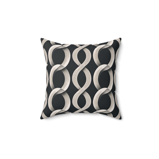 Modern Geometric Patterned Square Pillow for Cozy Home Décor
