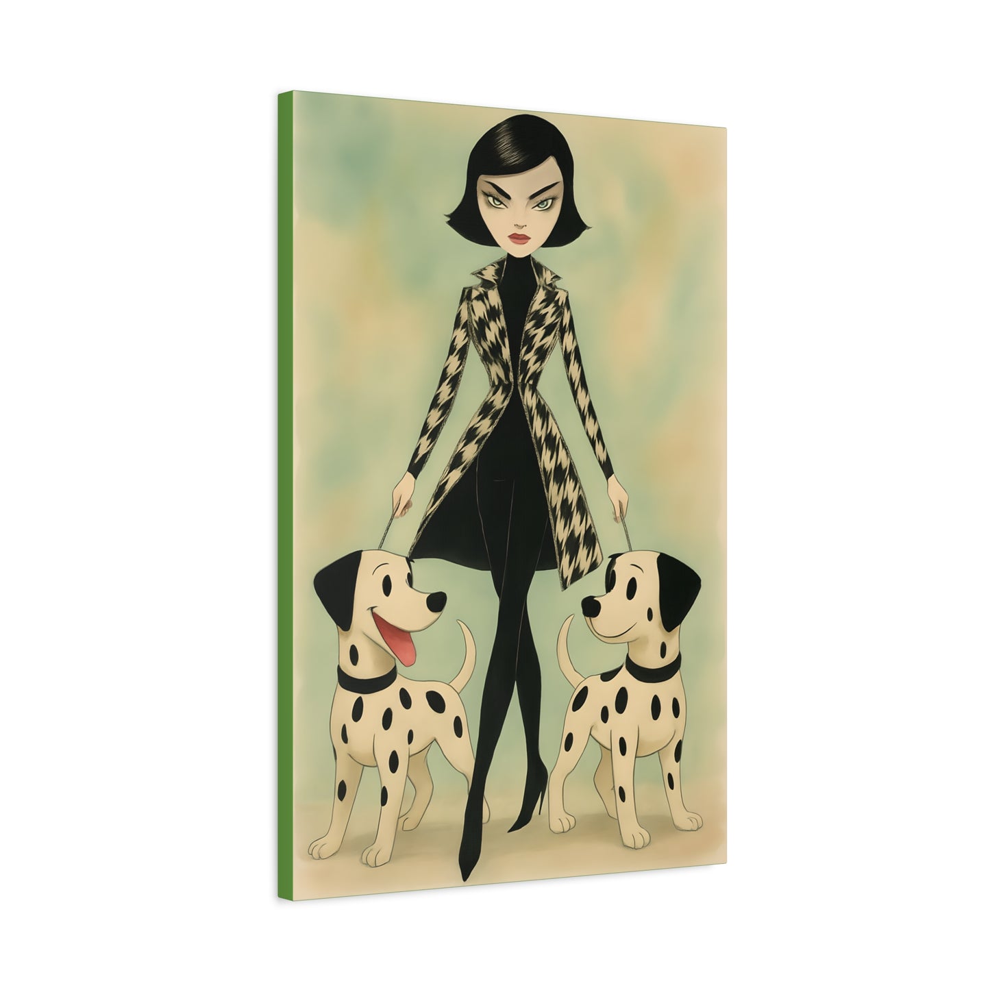 Chic Dog Art Canvas Print