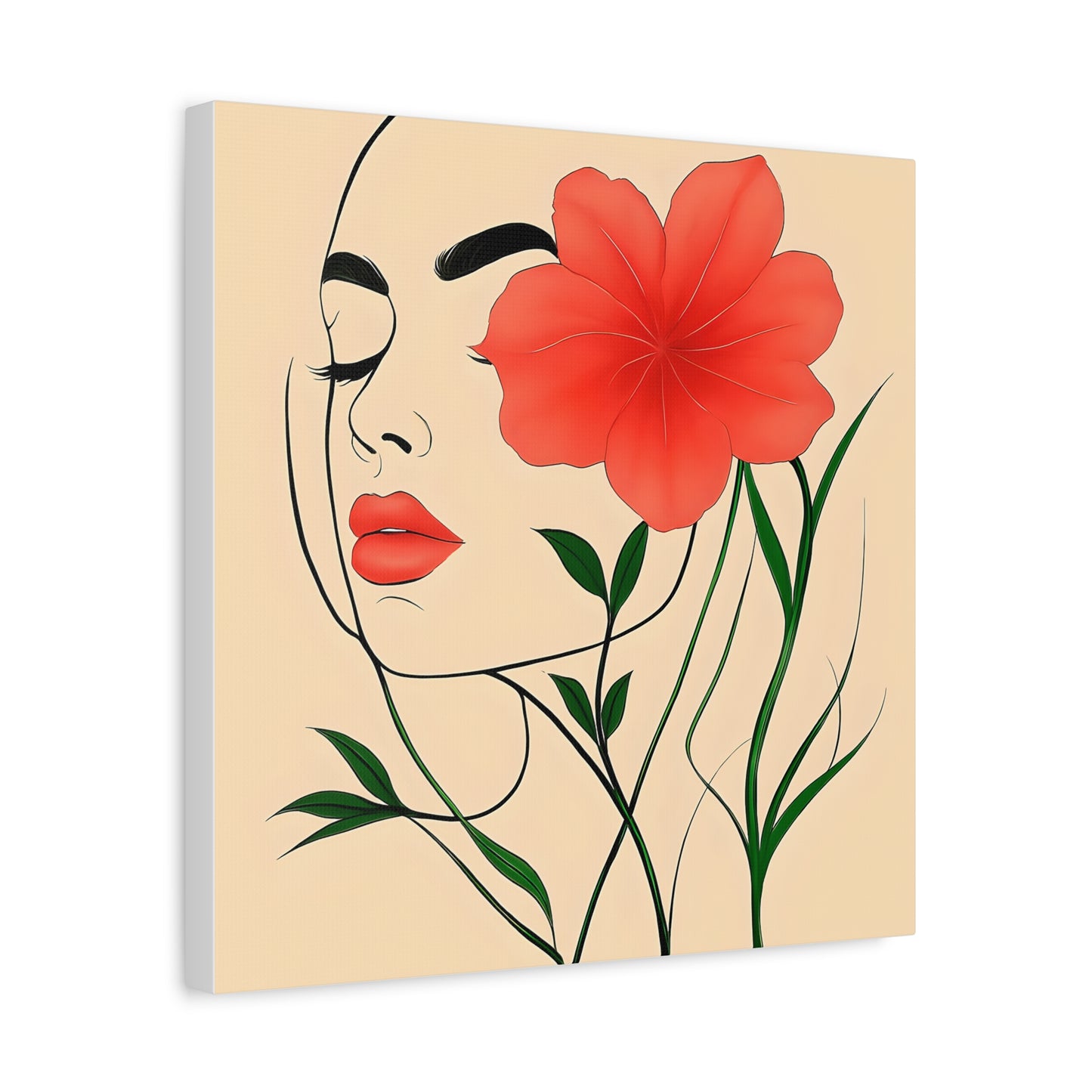 Artistic Floral Wall Canvas - Elegant Home Decor with Beauty and Nature
