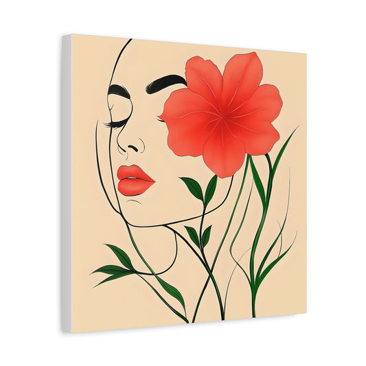Artistic Floral Wall Canvas - Elegant Home Decor with Beauty and Nature