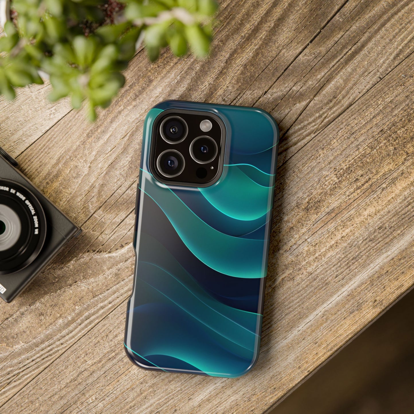 Wave Pattern Magnetic Tough Case Cover