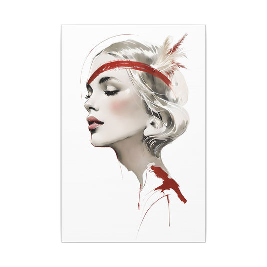 Minimalist 1920s Inspired Profile of a Woman