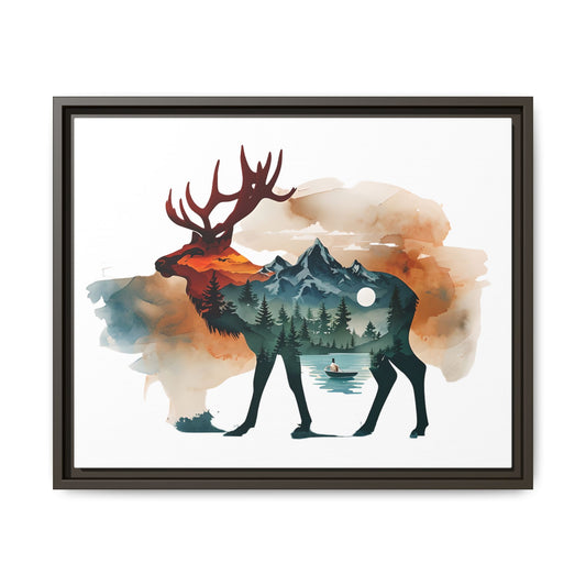 Serene Elk Profile Illustration Nature-Inspired